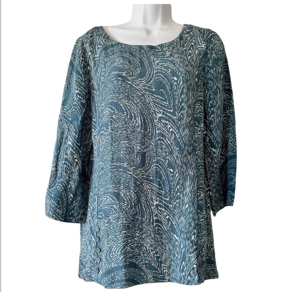 Soft Surroundings Tops - Soft Surroundings Women's Gauze Ocean Tunic Top Tandoori Spice Print- Size Small